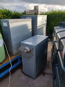 oil and gas boilers and oil tanks and cast iron radiators