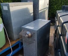oil and gas boilers and oil tanks and cast iron radiators