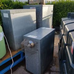 oil and gas boilers and oil tanks and cast iron radiators