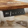 Electric Standing Desk 120x60cm Height Adjustable Desk with 3 Memory Presets & Sit Stand Reminder, Quiet Home Office Computer Desk with LED Display, Cable Holes & Hooks, Rustic Brown Image 7