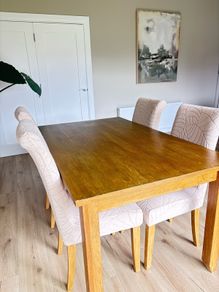 Solid Oak Table & 4 Chairs