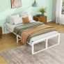 Bed Frame,Metal Bed Frame Double Bed Base with Reinforced Steel Slats Image 5