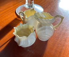 Set of 3 Belleek Irish porcelain pieces