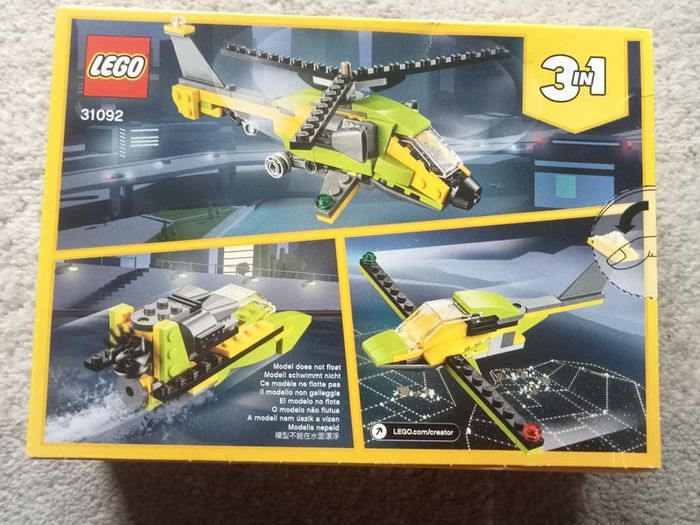 2019 Lego Creator 3 In 1 Helicopter Adventure 31092
