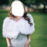 Ball Dress with ostrich feather cloak size S. Image 5