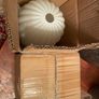 Two brand-new matching shades,  glass shade in opaline glass Image 4