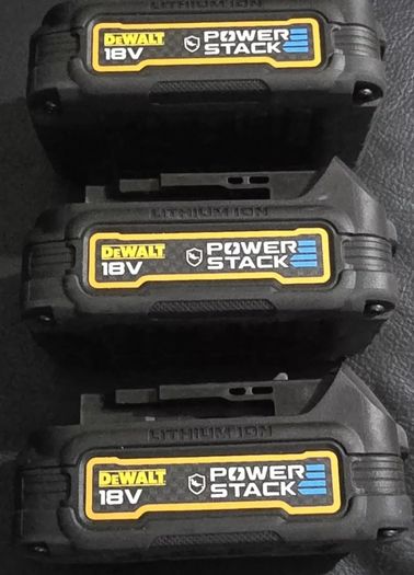 DeWALT 18V XR Cordless Brushless Jigsaw And 5AH 18V XR Powerstack Battery. Next Gen 1.7AH 3.5AH 5AH 18V XR PowerStack Batteries. DeWALT 12V - 54V Multi Voltage Chargers. 12A 54V Flexvolt Charger 12AH 54V Flexvolt Batteries.