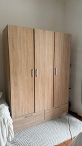 Wardrobe ELLESTED 144x200 3 door 2 drawer l. oak colour