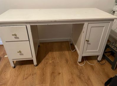 Hemnes office desk - white stain