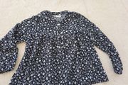 Zara Flower black blouse 8-9