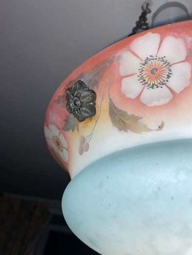 vintage glass lampshade
