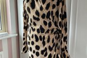 dress Bnwt H&amp;M aminal print wrap shirt dress medium