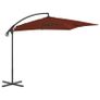 Cantilever Umbrella with Steel Pole 250x250 cm Terracotta Image 5