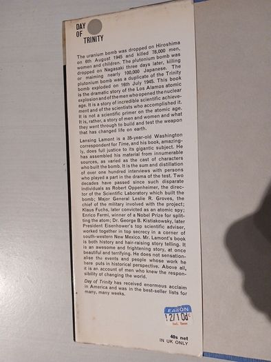 Day of Trinity by Lansing Lamont First Edition