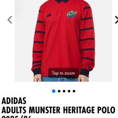 Adidas Munster Rugby Mens Heritage Polo Large 2025/26 - Brand New