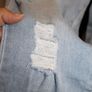 Yessica light blue embroidered ripped skinny jeans size UK18 EU46 Postage included Image 5