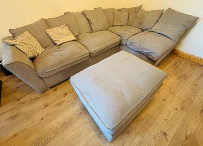 Corner sofa & foot stool
