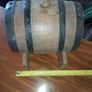 Vintage Oak Barrel and Stand Image 3