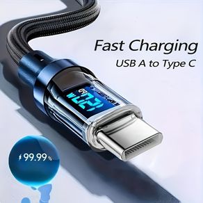 15PD Fast Charging Cable Transparent Dual Type-C free viewing