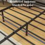 Double Bed Frame with Storage Headboard,Wooden Bed Frame Double Metal Platform Bed Frame No Box Spring Needed,Sturdy Metal Frame Base,Under Bed Storage,No Squeak,Easy Assembly for Image 3