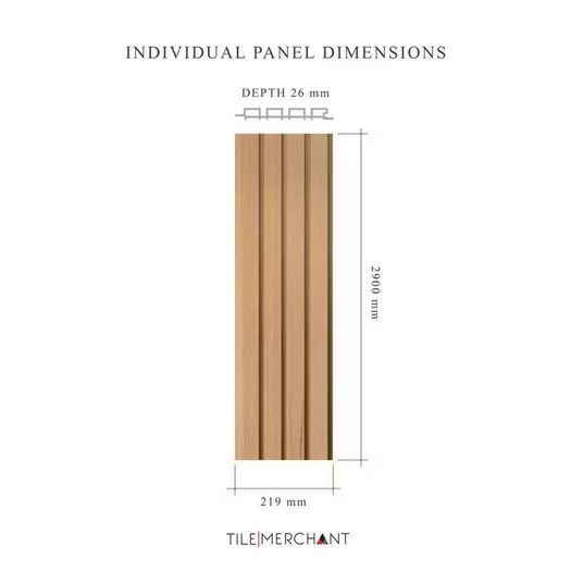 26mm Exterior Composite Wall Panel Oak 290x21.9cm