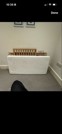 IKEA sniglar cot and baby elegance mattress