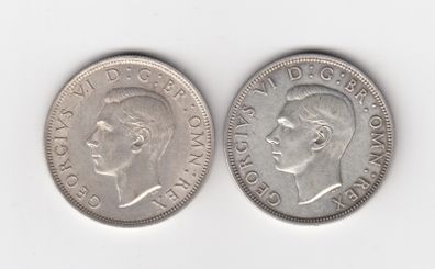 G.B.1940 &1942. Half Crown, 2/6, 50% Silver Coins ( no.435)