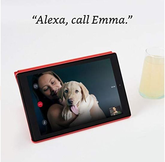 Fire 7 Tablet with Alexa, 7" Display, 8 GB, Punch Red
