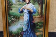 Large Vintage Canvas Painting