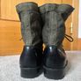 Vintage Military Surplus Style Black & Olive OD Green Panama Sole Jungle Boots - Size 43 Image 3
