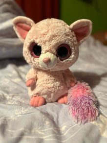 Large beanie boo pink lemur
