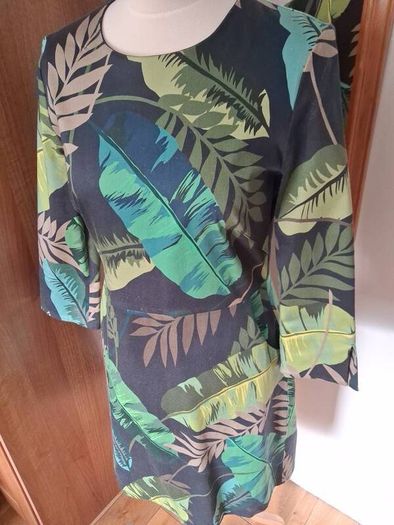 Stunning Heavy Cotton Dress by Oui Size 12
