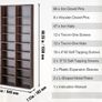Media Storage Cabinet, 9-layer DVD Shelf Holds up to 756 CDs, Adjustable CD Shelves 27 Compartments, Protects & Organizes Music, Movie, Video Games or Memorabilia Collections, Espresso Image 2