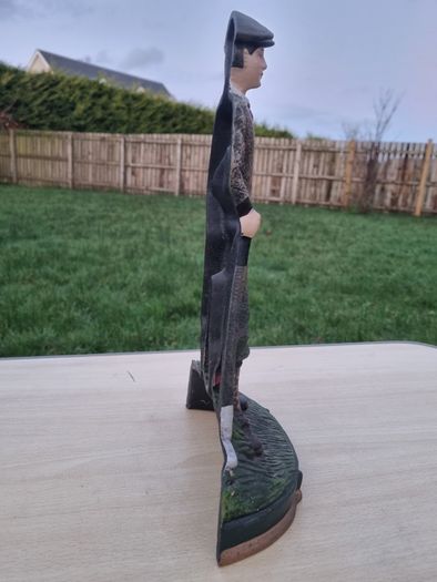 Vintage Large Cast Iron Golfer Door Stop