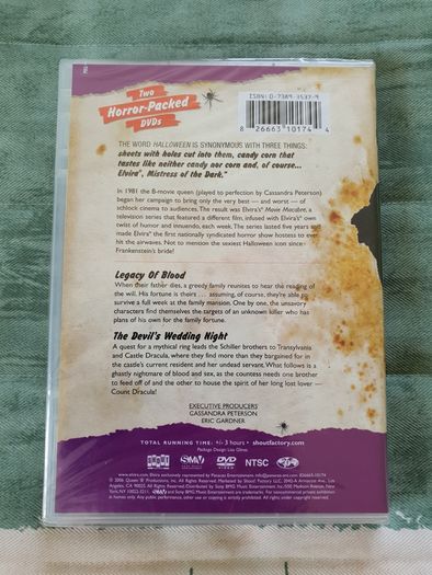 Legacy of Blood Devils Wedding Night DVD Elvira Region 1 USA NTSC