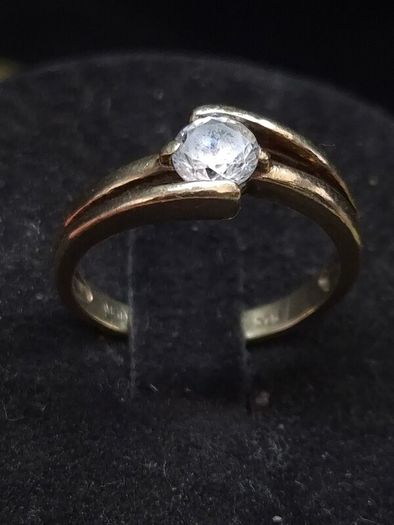 Vintage 9ct Gold Solitaire Ring Fully Hallmarked Dublin Size 51.5