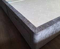 Grey divan bed base with storage - King Size Bed (5ft x 6ft)