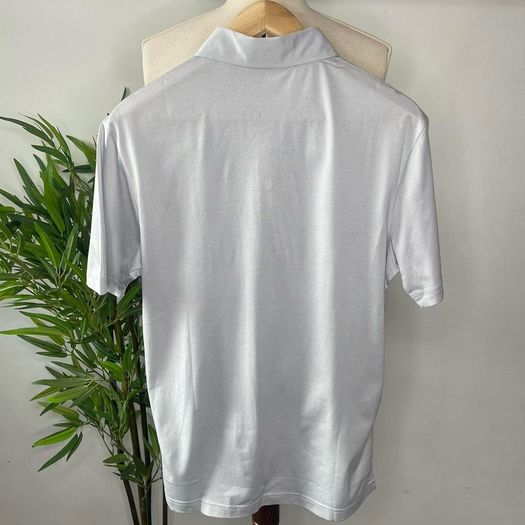 Arne Polo Shirt Mens Medium Light Grey Short Sleeve Preppy