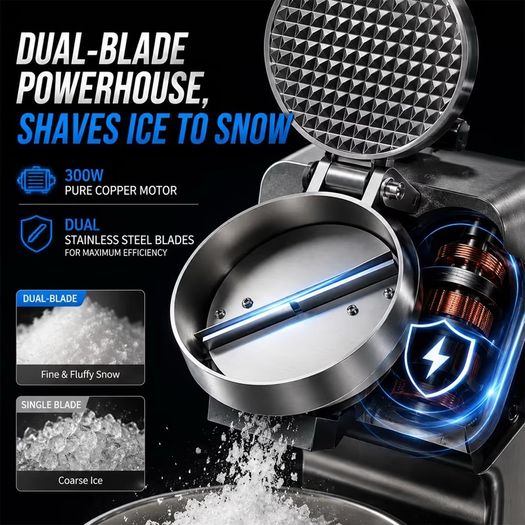 LEONEBEBE Electric Ice Crusher / Shaved Ice Machine