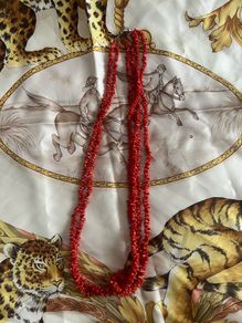 Japanese Coral necklace red orange