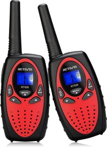 RT628 Walkie Talkies for Kids, Long Range VOX Keylock Children Toy Gifts for Birthday and Holiday, Easy to Use for Camping Hiking and Adventure 1 Pair, Red