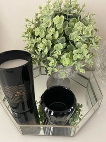 Black tea light candle holder