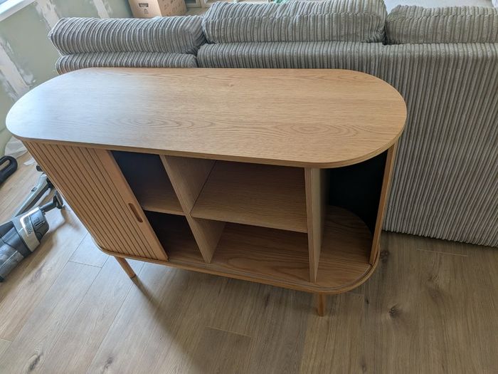 JYSK LYNGVIG Sideboard 120cm Oak - Tambour Doors - Excellent Condition
