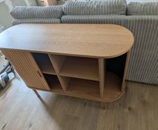 JYSK LYNGVIG Sideboard 120cm Oak - Tambour Doors - Excellent Condition