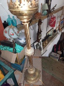antique brass candle holder