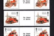 1991 Isle of Man Fire Engines Commemorative Stamps Gutter Pairs Mint Never Hinged (MNH)
