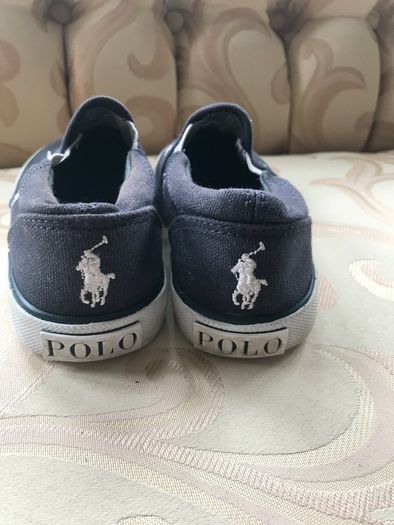 Navy Ralph Lauren slip on Runners