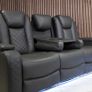 Ashbyrne electric Recliner Sofa 3+2 Dark grey Image 8