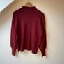 Tahari Burgundy Embellished Sleeve Sweater Image 3