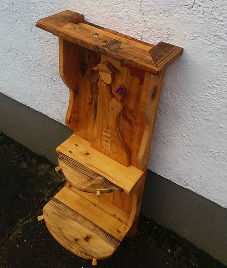 Rustic Driftwood Couple floating shelf display